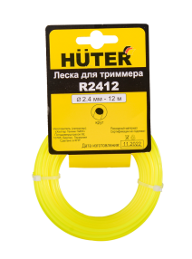 Леска Huter R2412 для триммера, 2.4 мм, круг